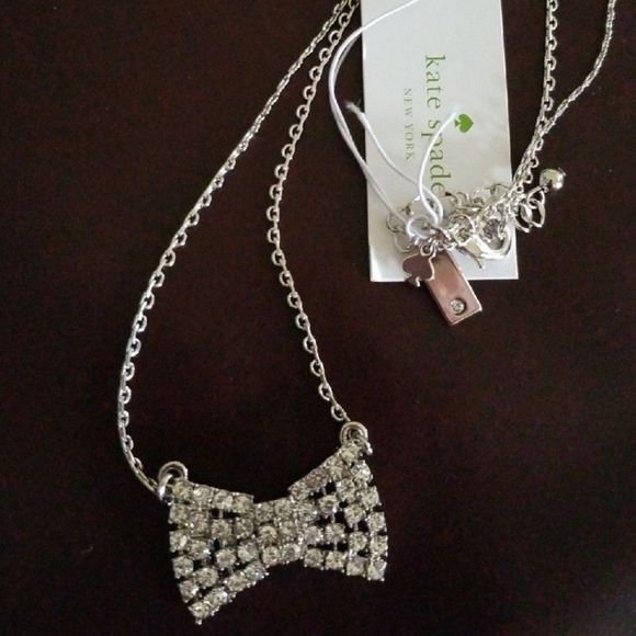Kate Spade New York Crystal Bow Necklace & Earrings Set - Picture 7 of 8